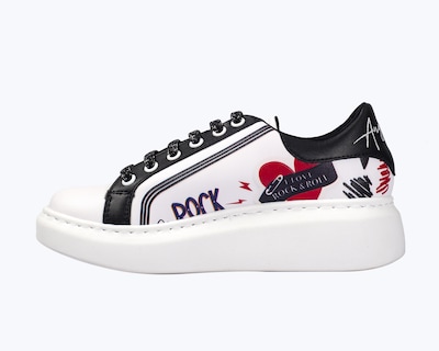 Foto 2 | Foto 2 | Tenis De Dama A Ángelozano De Piel Sintética Tenis Rock Color Blanco