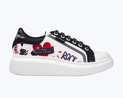 Foto 3 | Foto 3 | Tenis De Dama A Ángelozano De Piel Sintética Tenis Rock Color Blanco