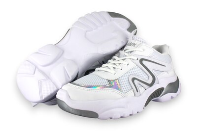 Foto 1 | Foto 1 | Tenis Casual Blanco Gris Mujer Coplista Newk