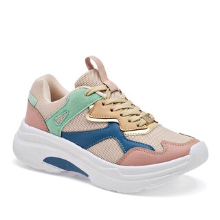 Foto 1 | Foto 1 | Moramora Tenis Urbano Para Mujer Beige Multicolor