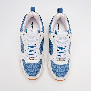 Foto 3 | Foto 3 | Moramora Tenis Urbano Para Mujer Blanco Azul