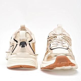 Foto 4 | Foto 4 | Clasben Tenis Urbano Para Mujer Beige Oro Negro