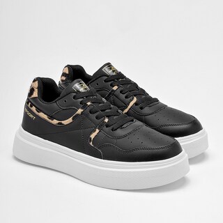 Foto 2 | Foto 2 | Apoort Tenis Urbano Para Mujer Negro Beige
