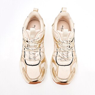 Foto 3 | Foto 3 | Clasben Tenis Urbano Para Mujer Beige Oro Negro