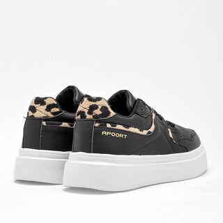 Foto 5 | Foto 5 | Apoort Tenis Urbano Para Mujer Negro Beige