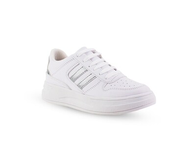 Foto 1 | Foto 1 | Tenis Color Blanco Rayas Plata Material Sintético