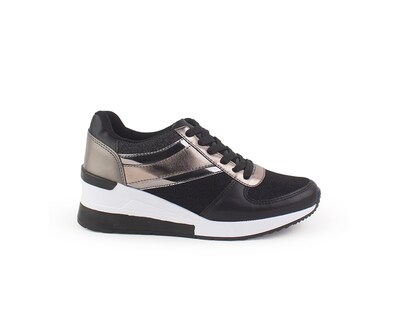 Foto 2 | Foto 2 | Tenis Color Negro Con Oxford Material Sintético