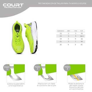 Foto 8 | Foto 8 | Tenis Court Amarillos para Mujer