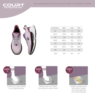 Foto 8 | Foto 8 | Tenis Cómodos Court Fénix Rosas para Uso Diario de Mujer