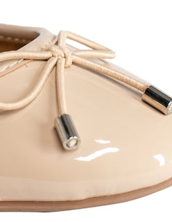 Foto 6 | Foto 6 | Balerina de Charol Salamandra color Beige para Mujer