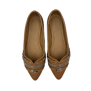 Foto 1 | Foto 1 | Zapatos Camel Planos Para Mujer, Con Punta Puntiaguda, De Punto, Para Ballet, Cómodos Y Elegantes