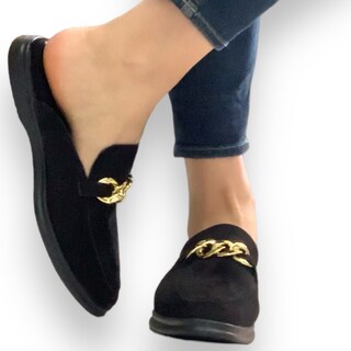 Foto 6 | Foto 6 | Flats Mules Prisco David Serrano, 541PRINGRO, Color Negro Con Cadena