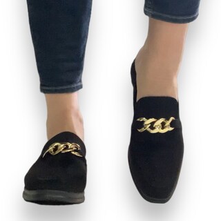 Foto 8 | Foto 8 | Flats Mules Prisco David Serrano, 541PRINGRO, Color Negro Con Cadena