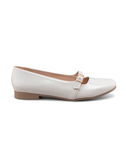 Foto 2 | Foto 2 | Flat De Charol Crema Con Correa Ajustable Para Mujer