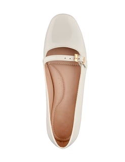 Foto 5 | Foto 5 | Flat De Charol Crema Con Correa Ajustable Para Mujer