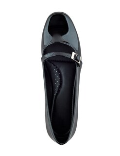 Foto 5 | Foto 5 | Flat De Charol Negro Con Correa Ajustable Para Mujer