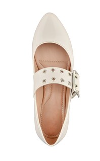 Foto 5 | Foto 5 | Flat De Charol Crema Con Hebilla Para Mujer - Diseño Moderno Y Sofisticado