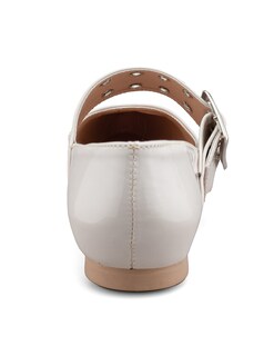 Foto 3 | Foto 3 | Flat De Charol Crema Con Hebilla Para Mujer - Diseño Moderno Y Sofisticado