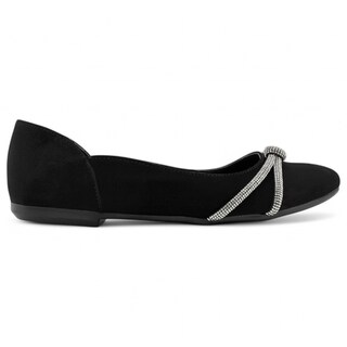 Foto 2 | Foto 2 | Flats Clásicas Exterior Gamuza Sintética Color Negro Para Mujer De Rbcollection