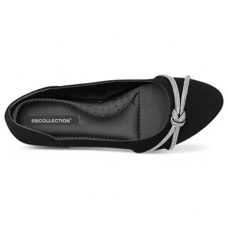 Foto 3 | Foto 3 | Flats Clásicas Exterior Gamuza Sintética Color Negro Para Mujer De Rbcollection