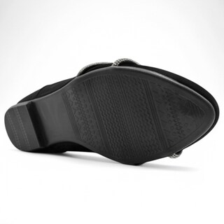 Foto 4 | Foto 4 | Flats Clásicas Exterior Gamuza Sintética Color Negro Para Mujer De Rbcollection