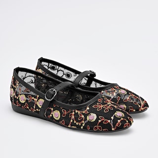 Foto 2 | Foto 2 | Moramora Balerina Para Mujer Negro Multicolor Cod.133755