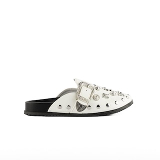 Foto 1 | Foto 1 | Mule Brillo Flat Zapato Moda Para Mujer Walki Akemi Blanco