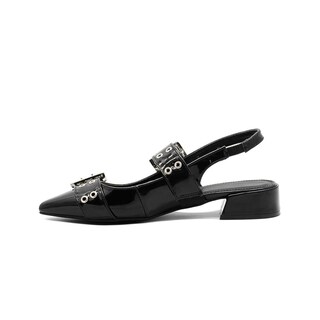 Foto 6 | Foto 6 | Flats Balerina Elegante Para Dama Oficina Charol Negro Negro