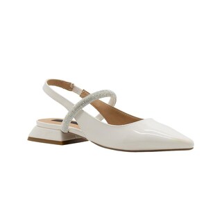 Foto 1 | Foto 1 | Flat Balerina Salamandra Color Charol Blanco Oficina Formal Gris