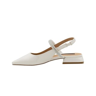 Foto 2 | Foto 2 | Flat Balerina Salamandra Color Charol Blanco Oficina Formal Gris