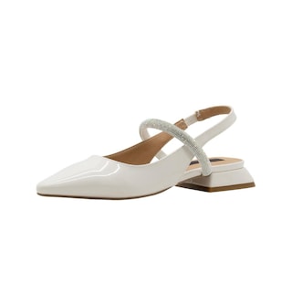 Foto 4 | Foto 4 | Flat Balerina Salamandra Color Charol Blanco Oficina Formal Gris
