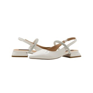 Foto 5 | Foto 5 | Flat Balerina Salamandra Color Charol Blanco Oficina Formal Gris