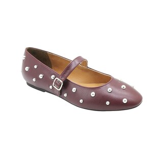 Foto 1 | Foto 1 | Flats Balerina Salamandra Para Mujer Moda Color Vino Vino