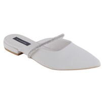 Flats Puntales Exterior Piel Vegana Color Blanco Para Mujer De Rbcollection
