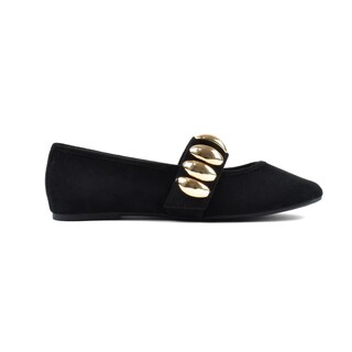 Foto 1 | Foto 1 | Balerina Zapato Moda Flat Brillos Para Mujer Walki Malva Negro
