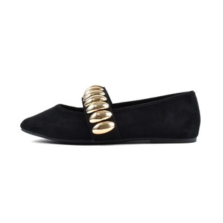 Foto 2 | Foto 2 | Balerina Zapato Moda Flat Brillos Para Mujer Walki Malva Negro