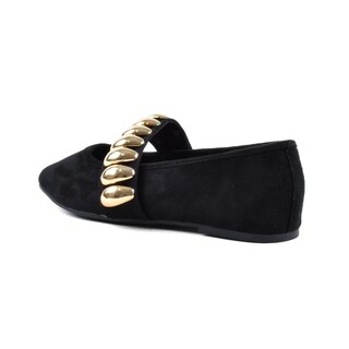 Foto 3 | Foto 3 | Balerina Zapato Moda Flat Brillos Para Mujer Walki Malva Negro