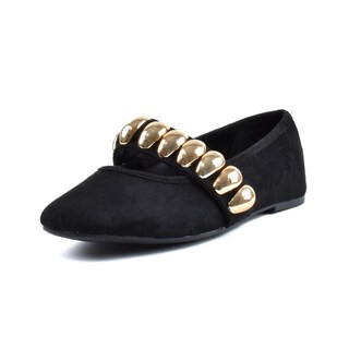 Foto 4 | Foto 4 | Balerina Zapato Moda Flat Brillos Para Mujer Walki Malva Negro