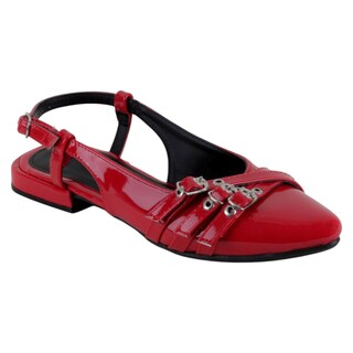 Foto 1 | Foto 1 | Flats Puntales Exterior Charol Color Rojo Para Mujer De Rbcollection