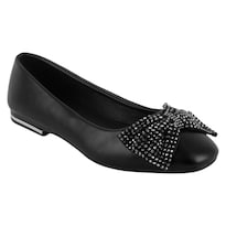 Flats Clásicas Exterior Piel Vegana Color Negro Para Mujer De Rbcollection