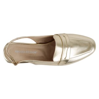 Foto 3 | Foto 3 | Loafers Exterior Sintético Color Oro Para Mujer De Rbcollection