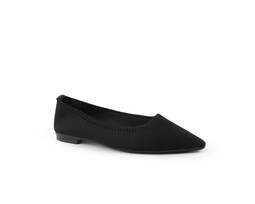 Flats Color Negro Textil Material Sintético