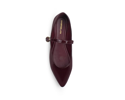 Foto 3 | Foto 3 | Balerina Color Vino Puntal Material Charol