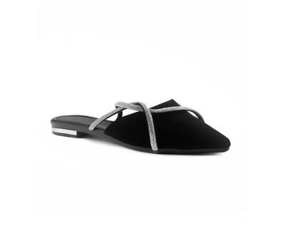 Foto 1 | Foto 1 | Flats Color Negro Brillos Material Sintético