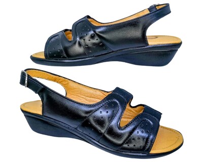 Foto 6 | Foto 6 | Sandalias Enco Footwear de Piel Soft Comfort Negras para Mujer