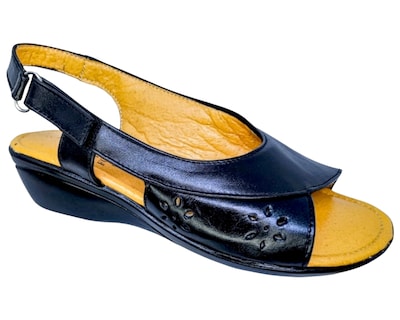 Foto 1 | Foto 1 | Sandalias Enco Footwear de Piel Soft Comfort Negras para Mujer