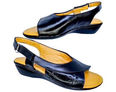 Foto 2 | Foto 2 | Sandalias Enco Footwear de Piel Soft Comfort Negras para Mujer