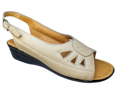 Foto 1 | Foto 1 | Sandalias Enco Footwear de Piel Soft Comfort Beiges para Mujer