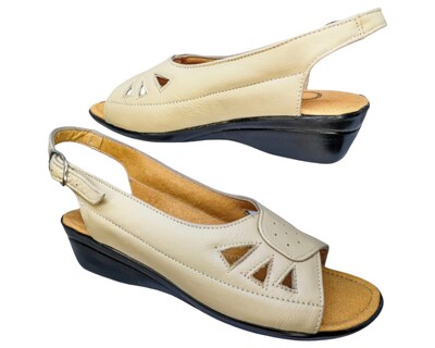 Foto 2 | Foto 2 | Sandalias Enco Footwear de Piel Soft Comfort Beiges para Mujer