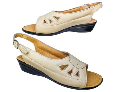 Foto 3 | Foto 3 | Sandalias Enco Footwear de Piel Soft Comfort Beiges para Mujer